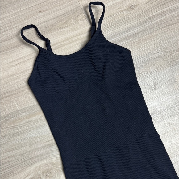 Black and Teal Jumpsuit Bodysuit Spaghetti strap tight fitting size S - Picture 3 of 6